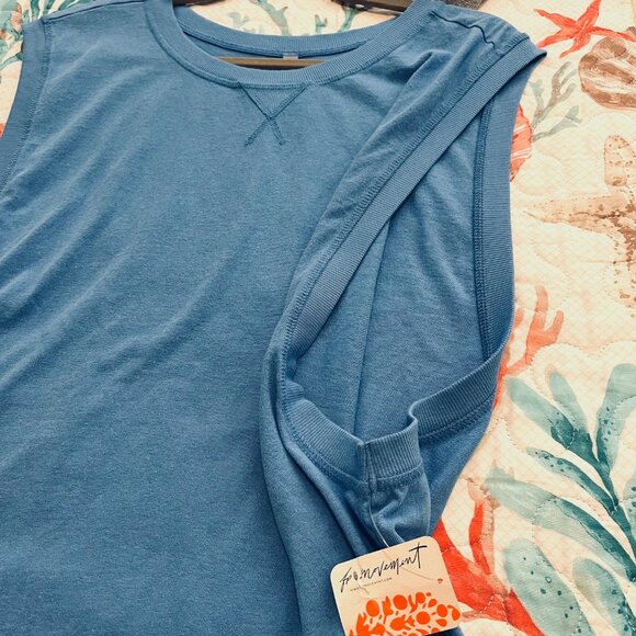 Free People Movement Spin Tank Top in Ocean Blue (L) New with Tag - Picture 9 of 11